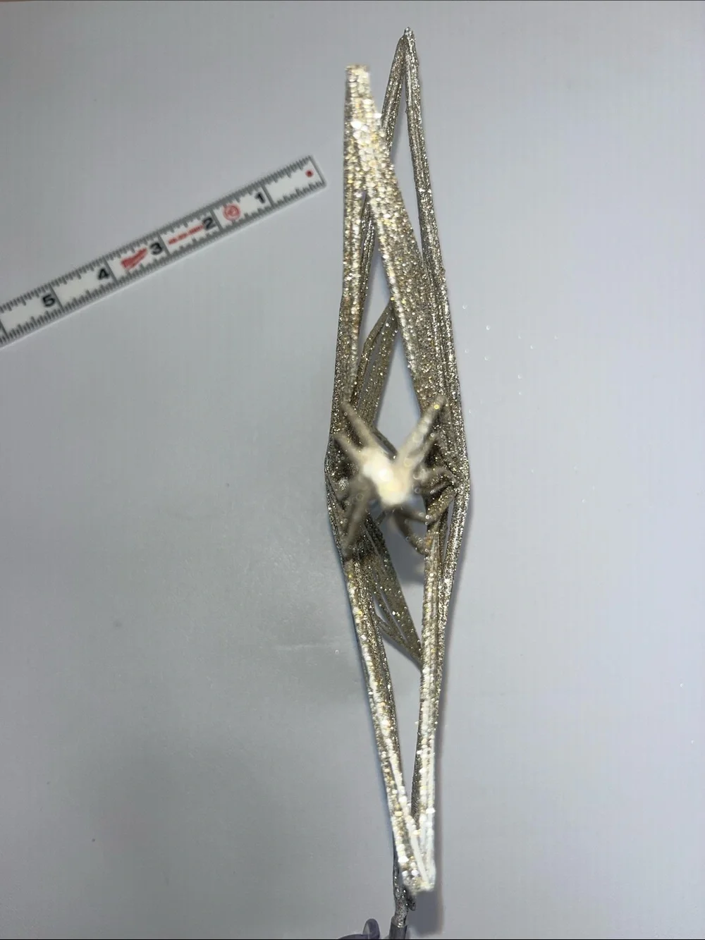 Glittered gold and silver Star Tree Topper - Silver